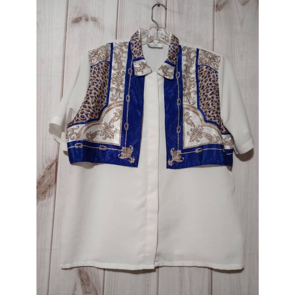 New Edition Shirt Ladies 18 Vintage Button‎ Front White